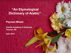 An Etymological Dictionary of Arabic